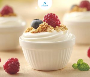 Yogur helado espesado con agar de Agarmex